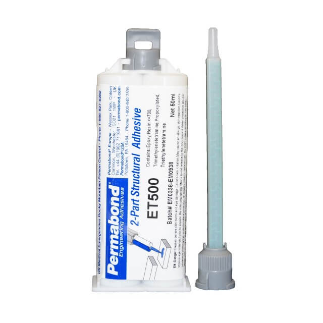 Permabond ET500 Fast Curing Epoxy Adhesive Cartridge - 50ml + Nozzle