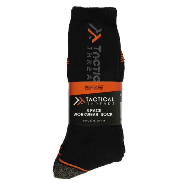 Regatta Tactical 3 Pack Work Socks, Cushioned - TRP402