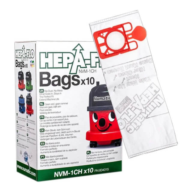 NVM-1CH Original Numatic Henry Hepa-Flo Vacuum Bags - 10 Pack